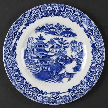 The Willow Blue (Newer, Bone) Salad Plate