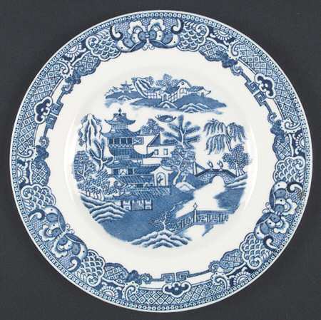 The Willow Blue (Newer, Bone) Luncheon Plate