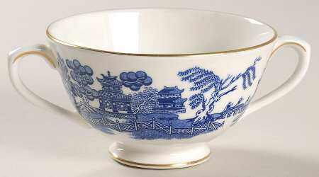 Willow Footed Cream Soup Bowl