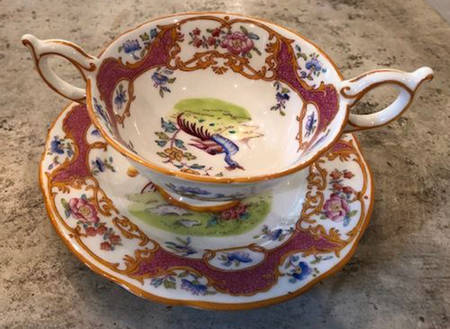 Z3137 Footed Bouillon Cup & Saucer
