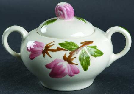 Green Arbor (Cream) Sugar Bowl & Lid