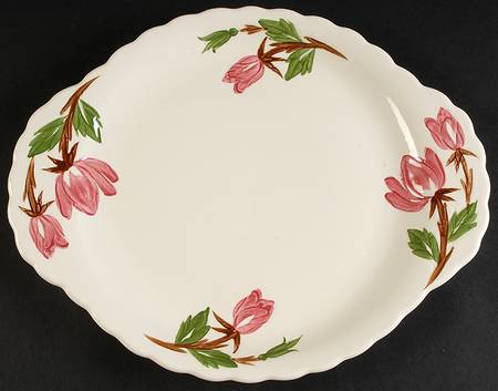 Green Arbor (Cream) 13" Oval Serving Platter
