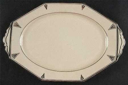 Deauville (Cream, 10 Sided) 11" Oval Serving Platter