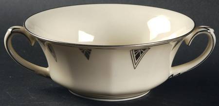 Deauville (Cream, 10 Sided) Flat Cream Soup Bowl