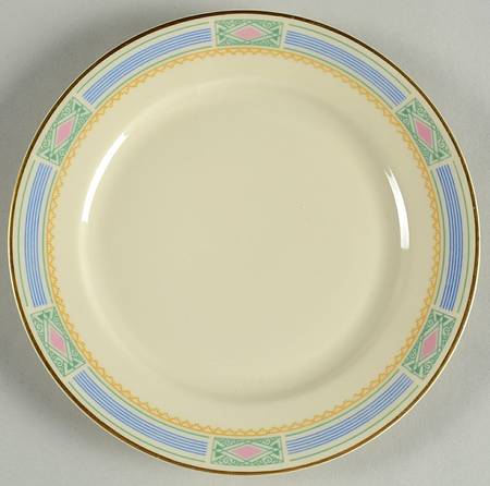 Noblesse (Geometric Design with Blue Lines) Bread & Butter Plate