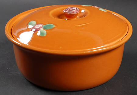 Rosebud 1 Qt Round Covered Casserole