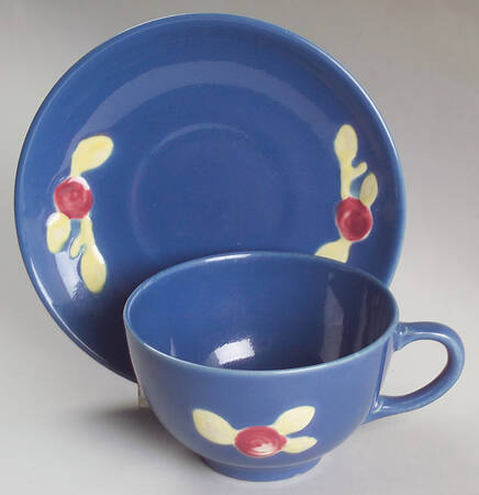 Rosebud Flat Cup & Saucer Set