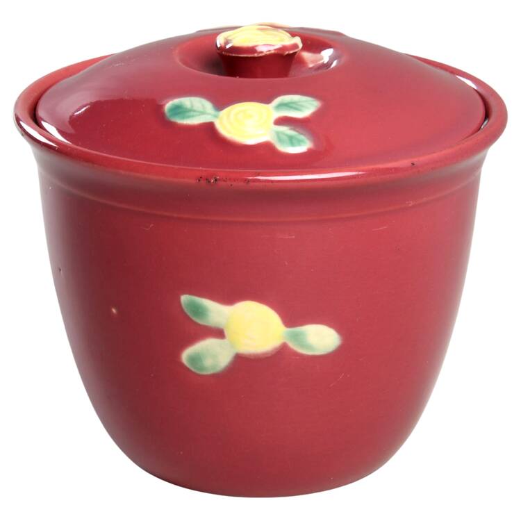 Rosebud Small Bean Pot & Lid