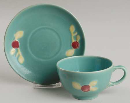 Rosebud Flat Cup & Saucer Set