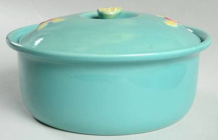 Rosebud 1 Qt Round Covered Casserole