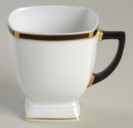 Filets (Black & Gold) Footed Demitasse Cup