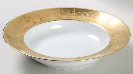 Khazard (Gold) Rim Soup Bowl