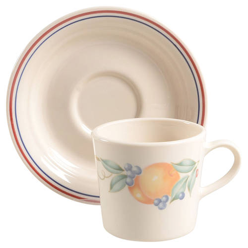 Abundance (Corelle) Flat Cup & Saucer Set