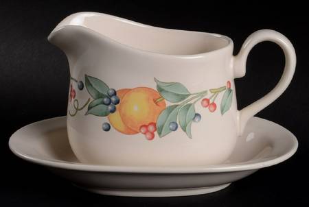 Abundance (Corelle) Gravy Boat & Underplate