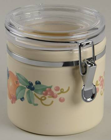 Abundance (Corelle) Small Canister with Hinged Lid
