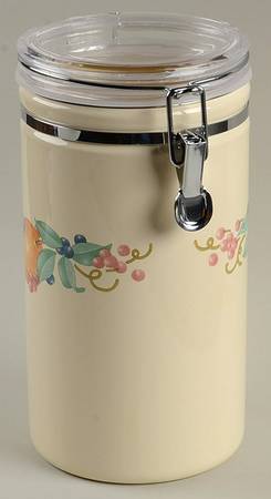Abundance (Corelle) Large Canister with Hinged Lid