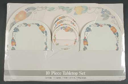 Abundance (Corelle) Tabletop Set-10pc(4coasters,2 Hot Pads,4placemats)