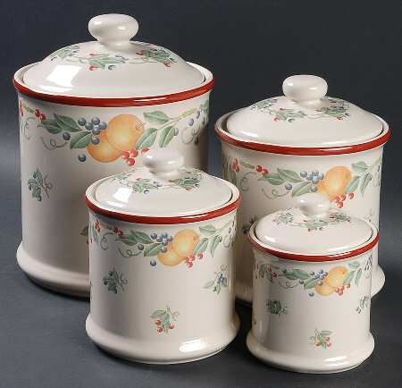 Abundance (Corelle) (4 Piece) Canister Set (Boxed) Motif 2