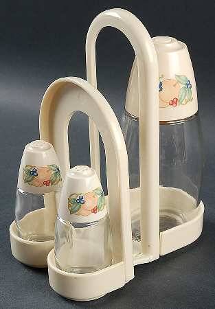 Abundance (Corelle) Napkin,Salt&Pepper,Sugar Shaker Set W/Plastic Lids