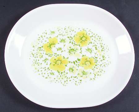 April (Corelle) 12" Oval Serving Platter