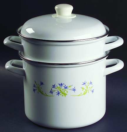 Blue Dusk (Corelle) 7 Quart Stockpot Metal with Steamer