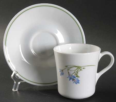 Blue Dusk (Corelle) Flat Cup & Saucer Set