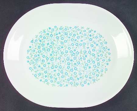 Blue Heather (Corelle) 12" Oval Serving Platter