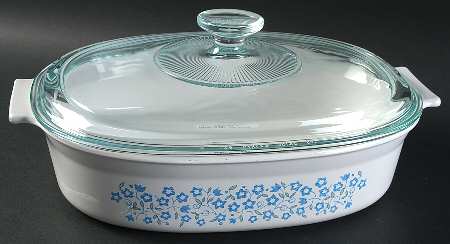 Blue Heather (Corelle) 1.5 Quart Oval Covered Casserole