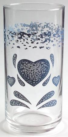 Blue Hearts (Corelle) 14 Oz Glassware Tumbler