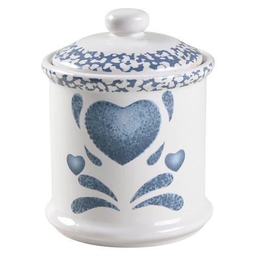 Blue Hearts (Corelle) Small Canister & Lid