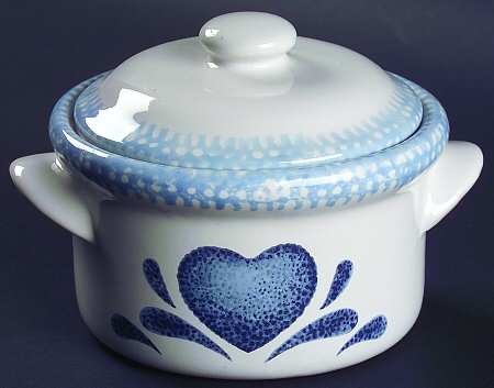 Blue Hearts (Corelle) Individual Casserole & Lid