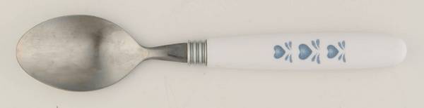 Blue Hearts (Corelle) Oval Place Soup Spoon by Corning Corelle