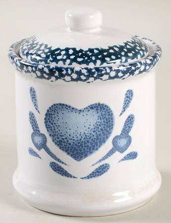 Blue Hearts (Corelle) Small Canister & Lid