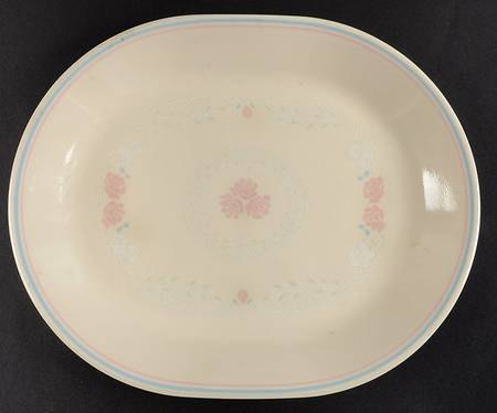 Blossoms In Lace (Corelle) 12" Oval Serving Platter