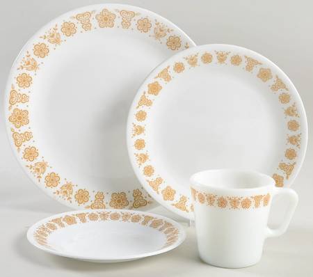 Butterfly Gold (Corelle) 4 Piece Place Setting