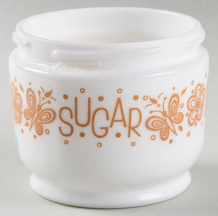 Butterfly Gold (Corelle) Glass Sugar Bowl No Plastic Lid