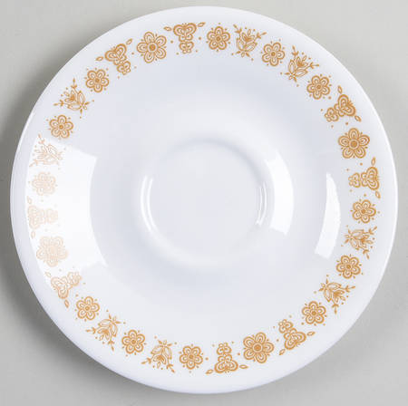 Butterfly Gold (Corelle) Saucer for Flat Cup