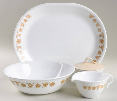 Butterfly Gold (Corelle) 5 Piece Hostess Set
