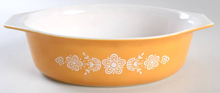 Butterfly Gold (Corelle) 2.5 Quart Oval Covered Casserole No Lid