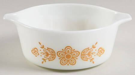 Butterfly Gold (Corelle) 1.50 Pt Round Casserole No Lid
