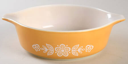 Butterfly Gold (Corelle) 1 Pt Round Casserole No Lid
