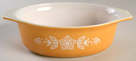 Butterfly Gold (Corelle) 1.5 Quart Oval Covered Casserole No Lid