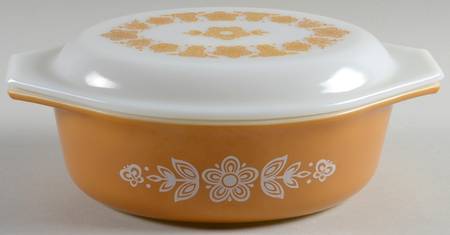 Butterfly Gold (Corelle) 1.5 Quart Oval Covered Casserole