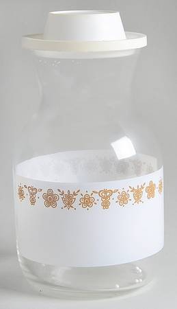Butterfly Gold (Corelle) Glassware Carafe with Lid
