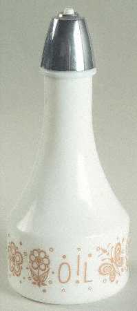 Butterfly Gold (Corelle) Oil Cruet/Shaker with Plastic Lid