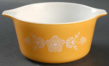Butterfly Gold (Corelle) 1 Qt Round Casserole No Lid