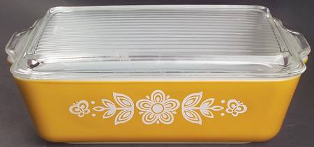 Butterfly Gold (Corelle) Large Refrigerator Jar & Lid