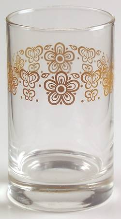 Butterfly Gold (Corelle) 6 Oz Glassware Juice
