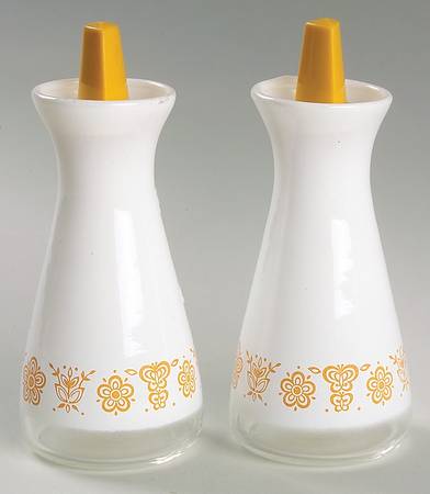 Butterfly Gold (Corelle) Glassware Salt and Pepper Set