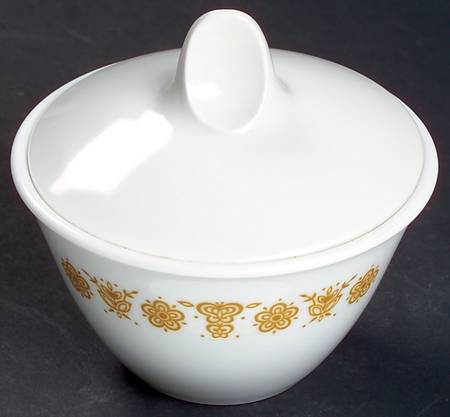Butterfly Gold (Corelle) Sugar Bowl & Lid